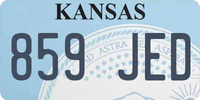 KS license plate 859JED