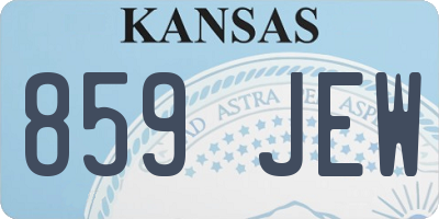 KS license plate 859JEW
