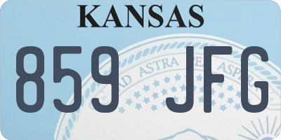 KS license plate 859JFG