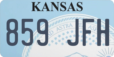 KS license plate 859JFH