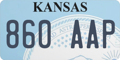 KS license plate 860AAP