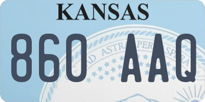 KS license plate 860AAQ