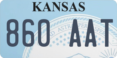 KS license plate 860AAT
