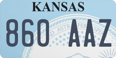 KS license plate 860AAZ