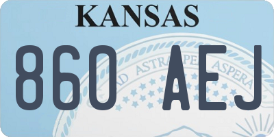 KS license plate 860AEJ