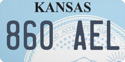 KS license plate 860AEL