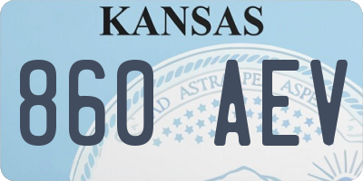 KS license plate 860AEV