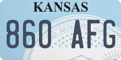 KS license plate 860AFG