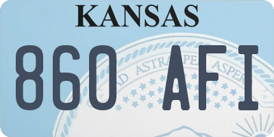 KS license plate 860AFI