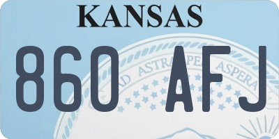 KS license plate 860AFJ