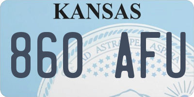 KS license plate 860AFU