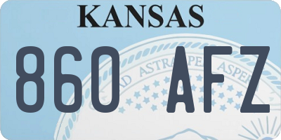 KS license plate 860AFZ