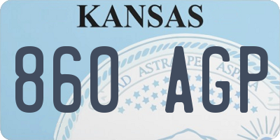 KS license plate 860AGP