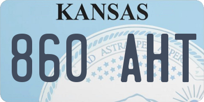 KS license plate 860AHT
