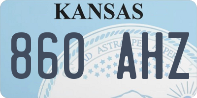 KS license plate 860AHZ