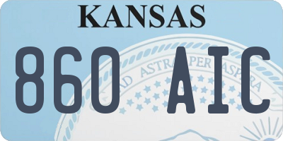 KS license plate 860AIC