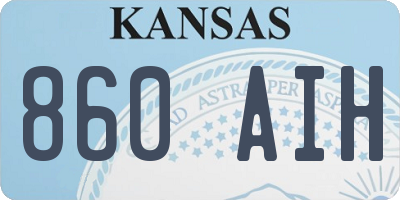 KS license plate 860AIH