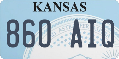 KS license plate 860AIQ