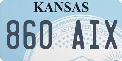 KS license plate 860AIX