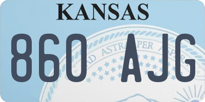KS license plate 860AJG
