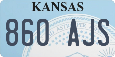 KS license plate 860AJS