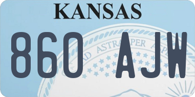 KS license plate 860AJW