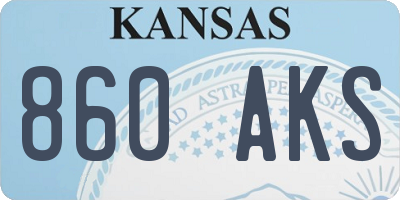 KS license plate 860AKS