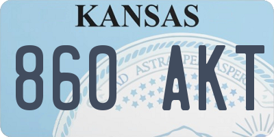 KS license plate 860AKT