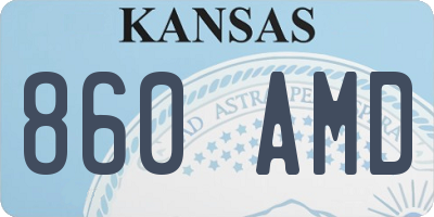 KS license plate 860AMD