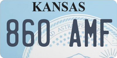 KS license plate 860AMF