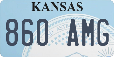 KS license plate 860AMG