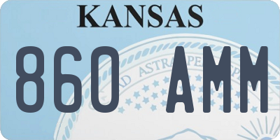 KS license plate 860AMM