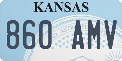 KS license plate 860AMV