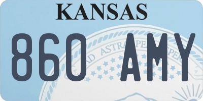 KS license plate 860AMY