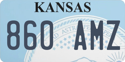 KS license plate 860AMZ