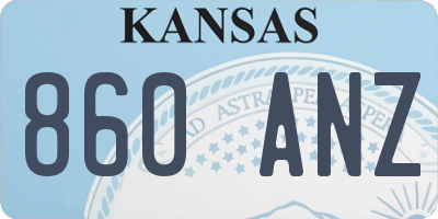 KS license plate 860ANZ