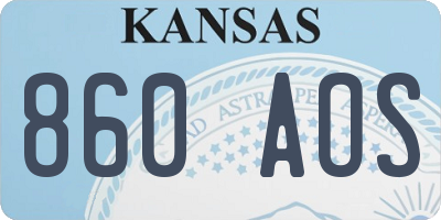 KS license plate 860AOS