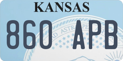 KS license plate 860APB