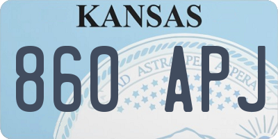 KS license plate 860APJ