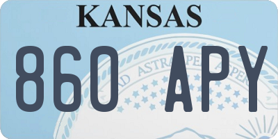 KS license plate 860APY