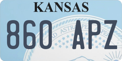 KS license plate 860APZ