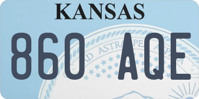 KS license plate 860AQE
