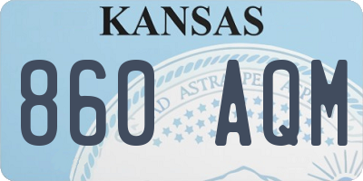 KS license plate 860AQM