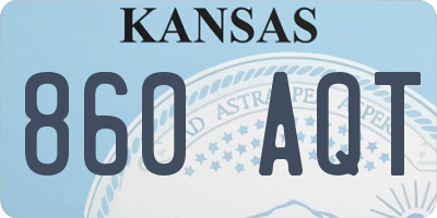 KS license plate 860AQT