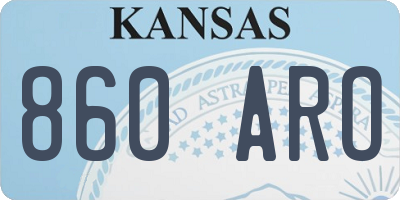 KS license plate 860ARO