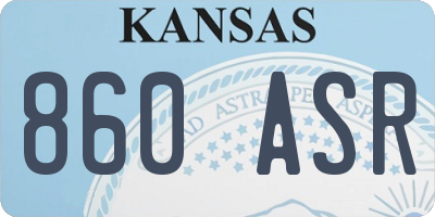 KS license plate 860ASR