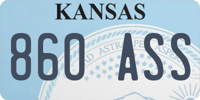 KS license plate 860ASS