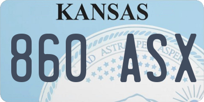 KS license plate 860ASX
