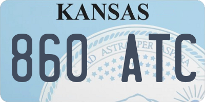 KS license plate 860ATC