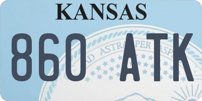 KS license plate 860ATK